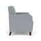 Lesro Siena Lounge Reception Wide Guest Chair, Walnut, RS Fog Upholstery SN1201 - alternate 2